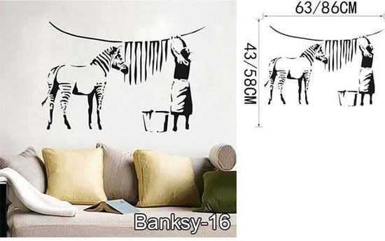 3D Sticker Decoratie BANKSY WALL STICKER Home Decor Street Art Vinyl ...