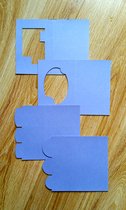Blanco Hobby kaarten set 10 stuks Lila