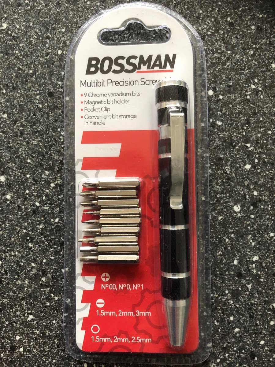 Bossman Precision schroevendraaier + 9 micro bits
