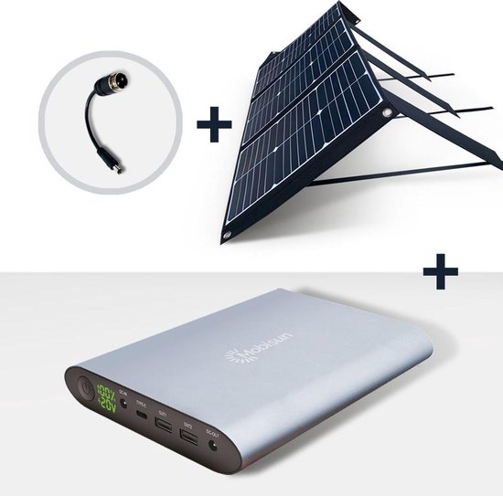 Fabrikant Voorstel verf Mobisun 60W zonnepaneel + laptop powerbank bundel | bol.com
