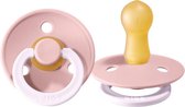 BIBS Fopspeen 0-6 maanden Glow in the Dark Blush | Maat 1 | T1 | (1 stuk)