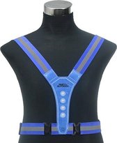 Hardloopvest LED - Wandelvest - Led vest - Speurtocht - Inclusief Batterij - Reflectie Vest - Blauw