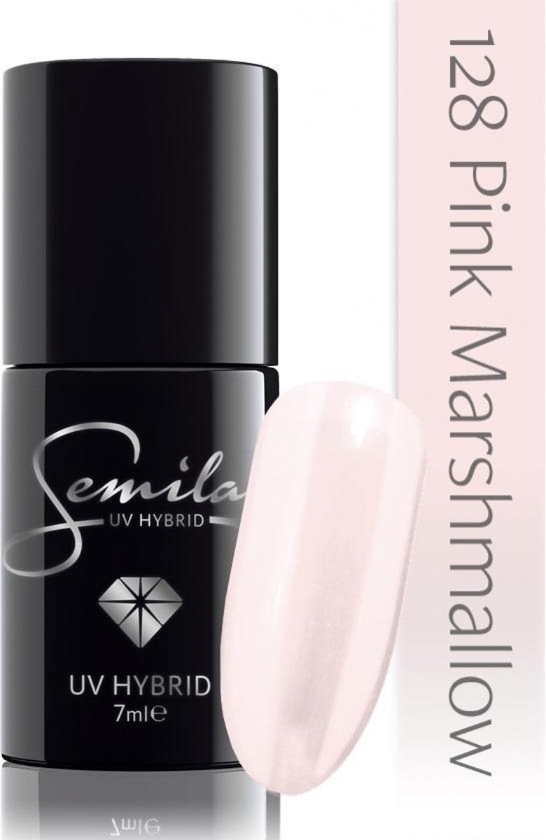 128 UV Hybrid Semilac Pink Marshmallow 7 ml.