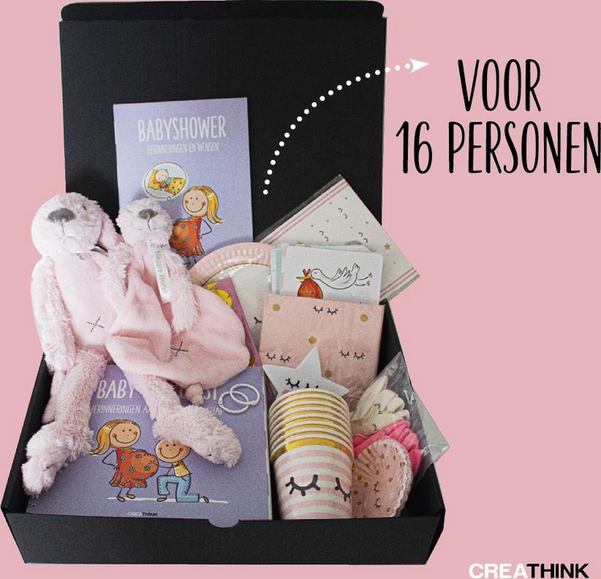 Goedkoopste Babyshowerpakket 16 personen (meisje