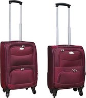 Set de 2 valises à main en tissu 27 et 39 litres rouge (tissu)