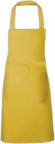 Link Kitchenwear Hobbyschort met handige zak in de kleur Geel, afmetingen 80x73cm.