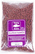 Tasty Baits Excellent Red Halibut Pellet - 1kg - 8mm - Rood