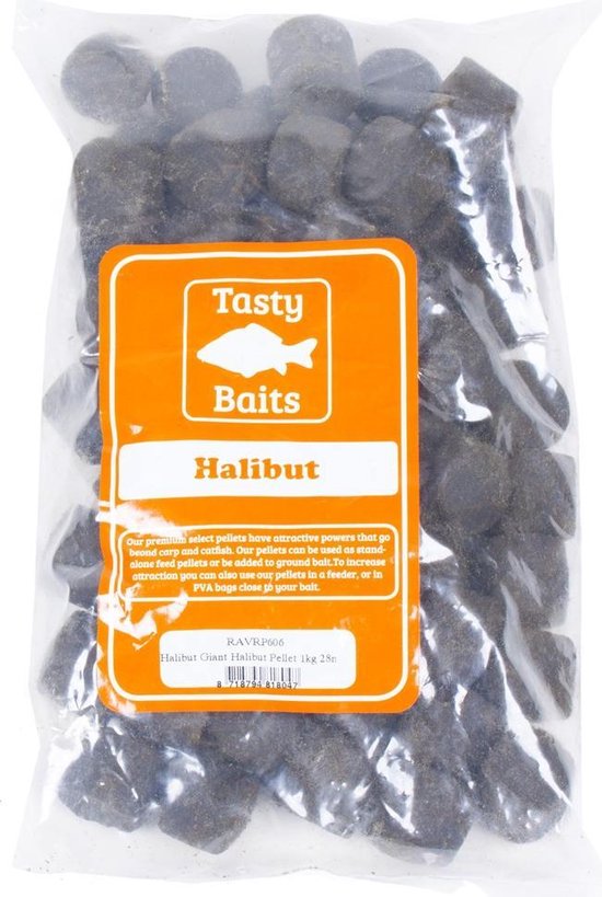 Tasty Baits Giant Halibut Pellet 1kg 28mm Bruin
