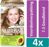 Garnier Nutrisse Crème Haarverf 7.3 Goudblond 4 stuks Voordeelverpakking
