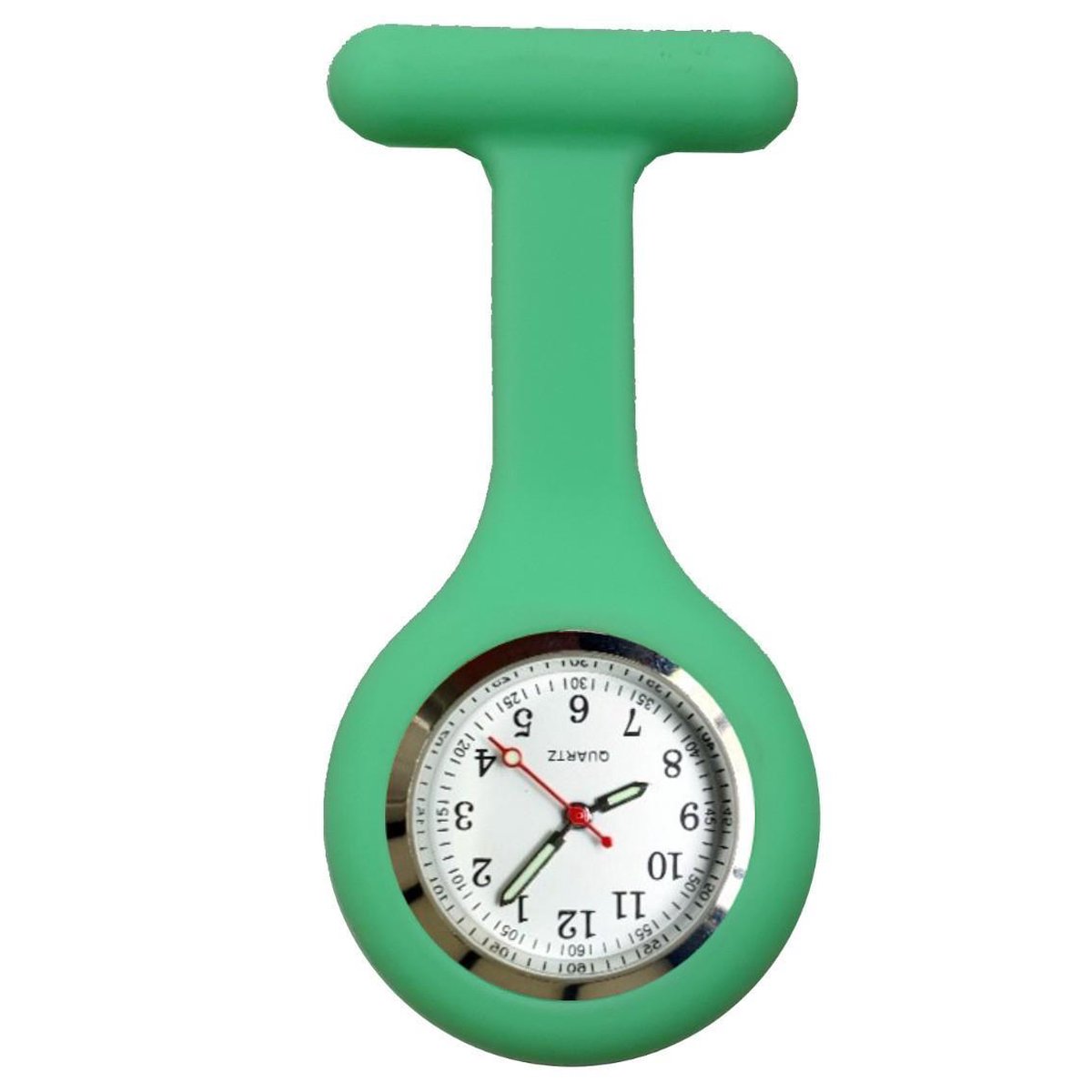 Fako® - Verpleegstershorloge - Zusterhorloge - Verpleegster Horloge - Siliconen RVS Lumi - Groen