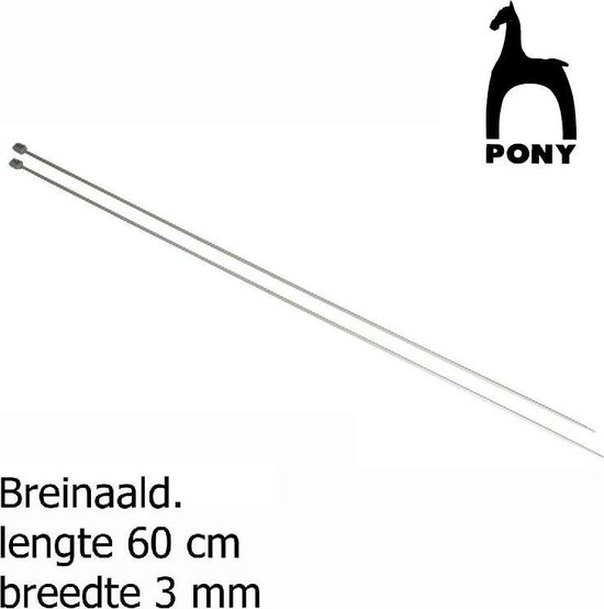 Pony Paire daiguilles à tricoter 4,5 mm x 30 cm