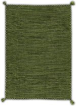 OSTA Medina – Vloerkleed – Tapijt – geweven – wol – eco – duurzaam - modern - boho - Groen - 135x200