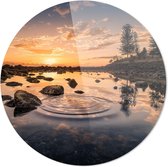 ZONSONDERGANG | Wanddecoratie | 40CM x 40CM | Schilderij | Foto op plexiglas | natuur | Landschappen