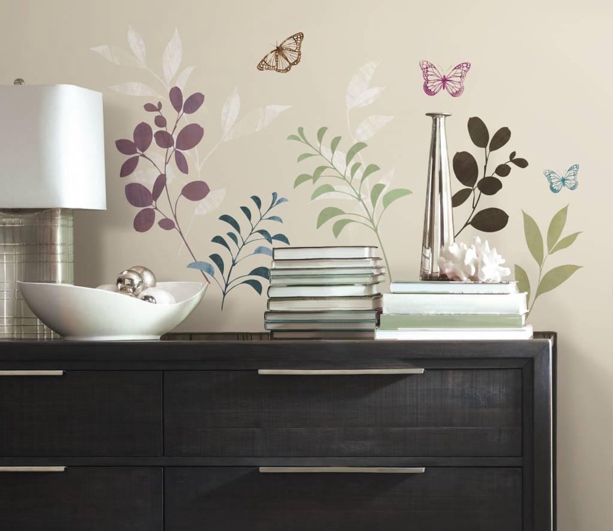 RoomMates Muursticker Botanical Butterfly