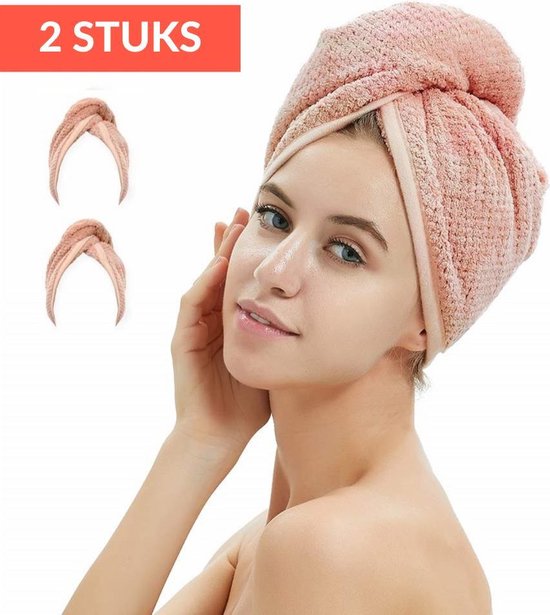 Holy Shibby Microvezel Haarhanddoek - 2 stuks - Sneldrogend haarhanddoek om  overtollig... | bol.com