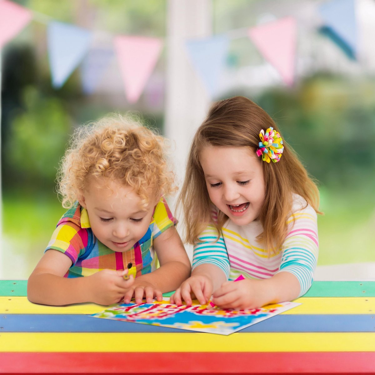 AXI Nick Zand & Water Picknicktafel in Regenboog kleuren - Verstelbare Parasol - FSC hout - Picknick tafel voor kinderen van hout — afbeelding 8