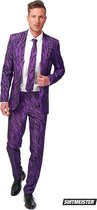 Suitmeister Pimp Tiger - Mannen Kostuum - Paars - Feest - Maat XL