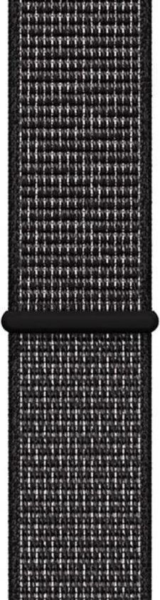 Zwart Nylon Bandje met witte weave voor 20mm Smartwatches (zie compatibele modellen) van Samsung, Pebble, Garmin, Huawei, Moto, Ticwatch, Citizen en Q – 20 mm black nylon smartwatch strap - Merkloos