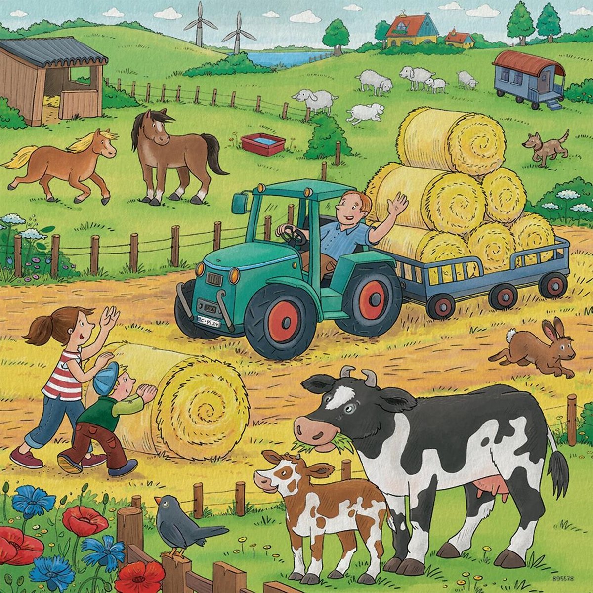 Ravensburger puzzel Boerderij - 3x49 stukjes - kinderpuzzel — afbeelding 6
