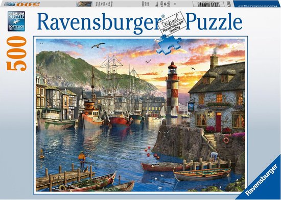 Rubber Luiheid Behoren Ravensburger puzzel 's Ochtends bij de Haven - Legpuzzel - 500 stukjes |  bol.com