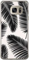Samsung Galaxy S7 Edge siliconen hoesje - Palm leaves silhouette
