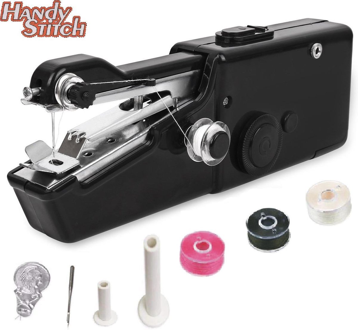 Handy Stitch - PREMIUM Handnaaimachine - Met 3 Spoelen garen en ...