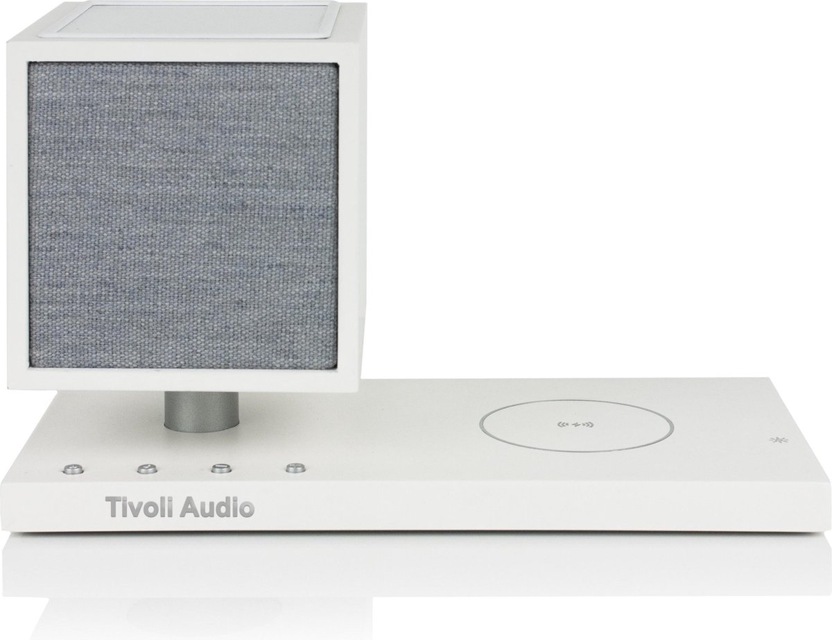 Tivoli Audio 'Revive' - Bluetooth-luidspreker met draadloos Qi oplaadstation en LED-lamp (Wit)