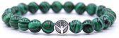 Mala Armband Groen Natuursteen - Peace Symbool – 19 cm - Rhylane®