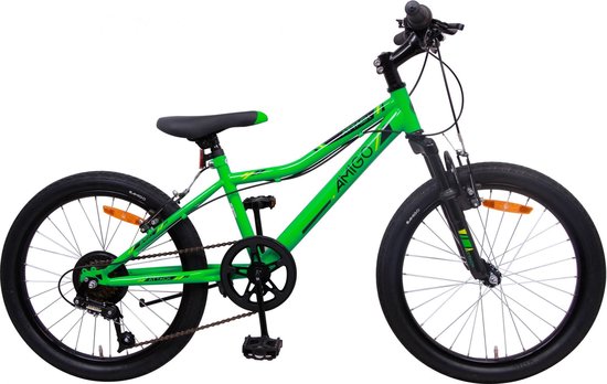 Amigo Attack - Kinderfiets 20 inch - Mountainbike voor jongens - Groen