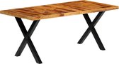 Eettafel Bruin Hout (Incl LW Klok) Rechthoekig - Dineertafel - Eet tafel - Eetkamertafel - Woonkamer tafel
