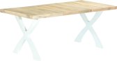 Eettafel Bruin Hout (Incl LW Klok) Rechthoekig - Dineertafel - Eet tafel - Eetkamertafel - Woonkamer tafel