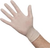 Latex handschoenen wit gepoederd