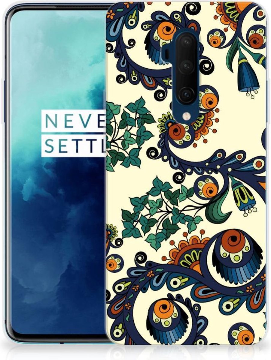 Siliconen Hoesje OnePlus 7T Pro Barok Flower
