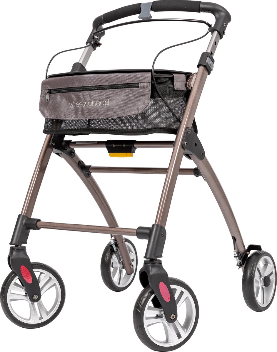 Goedkoopste WheelzAhead Rollator - Lichtgewicht - Voor Binnen - Grijs - Met opbergmand