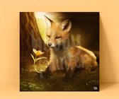Hobby Painter - Little fox and the flower - Diamond Painting - 50x50 cm - Vierkant - Compleet pakket