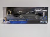 Dom´s Dodge Charger R/T Fast & Furious + Dom figuur, Jada Toys 1/24