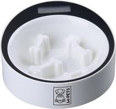 M-Pets Voerbak antischrok Slowfeeder Yumi Smart Bowl Zwart-Wit 20 cm