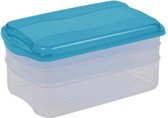 Food Center Set 27x16x13 Flavio Transparant/blauw Ok Keeeper 10650