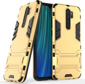 Xiaomi Redmi Note 8 Pro Kickstand Shockproof Gold Cover Case Hoesje A3BL