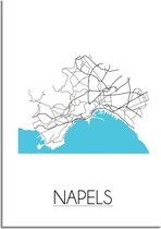DesignClaud Napels Plattegrond poster A2 poster (42x59,4cm)