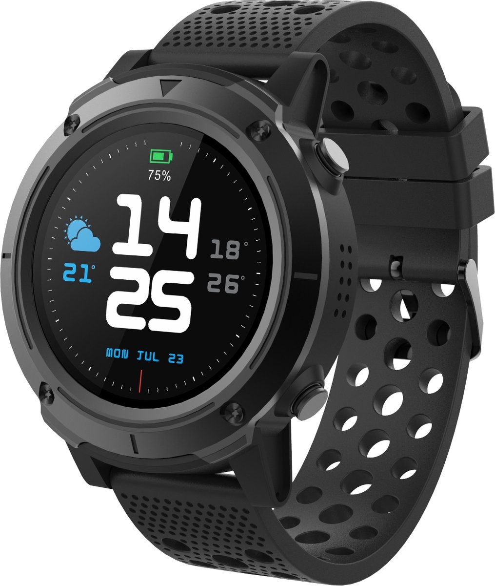 Denver Smartwatch - GPS - Belfunctie - Sportmodus - Stappenteller - Slaapactiviteit - Hartslag, Bloeddrukmeter - IP68 - SW510 - Zwart