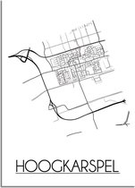 DesignClaud Hoogkarspel Plattegrond poster A4 + Fotolijst zwart (21x29,7cm)