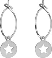 Ster oorbellen - Gold plated - Twinkle star - Zilverkleurig