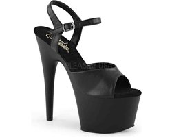 Pleaser - ADORE-709 Sandaal met enkelband, Paaldans schoenen - Paaldans schoenen - 39 Shoes - Zwart