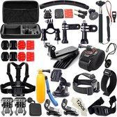 Aretica 30-delige GoPro accessoire set / Accessoire set voor de GoPro / Head mount, chest mount, selfiestick en meer - Zwart