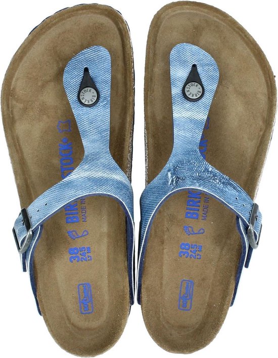 Cordelia vervolgens Niet essentieel Birkenstock Gizeh slippers blauw - Maat 41 | bol.com