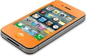 AVANCA Toughglass Iphone 4 Oranje - Glazen Geharde beschermer- Screenprotector- tempered glas-  transparant -2.5D- 9H- (0.4mm) - ( Zeer sterk Materiaal) - Iphone 4