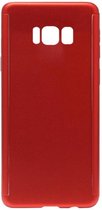 ADEL Kunststof Back Cover Hardcase hoesje met Screenprotector Geschikt voor Samsung Galaxy S8 Plus - Rood