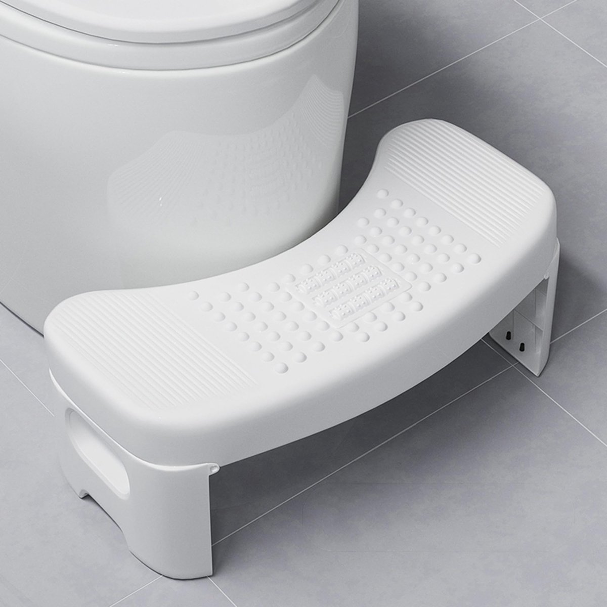 Ibenzoa® Opvouwbare Toiletkruk voor Ergonomisch Gebruik en Gemakkelijk Opbergen, Antislip Ontwerp voor Comfort en Veiligheid