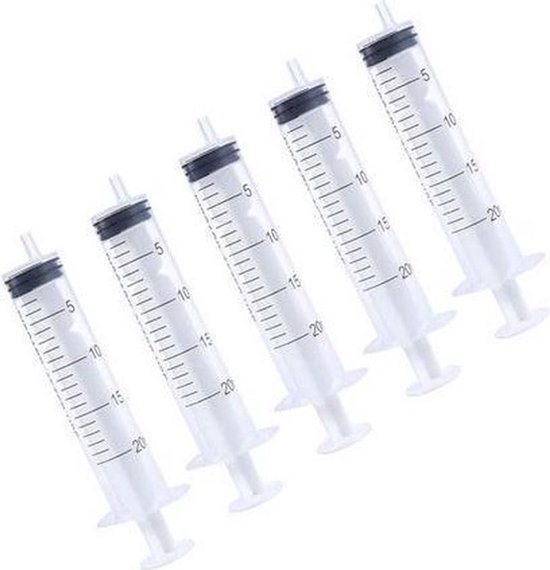 3 stuks spuiten van 20 ml, spuit met 18G 10 cm naalden met stomp, steriele spuiten voor laboratorium, tuin, diervoeding en industrie 3 stuks spuiten van 20 ml, spuit met 18G 10 cm naalden met stomp, steriele spuiten voor laboratorium, tuin, diervoeding en industrie